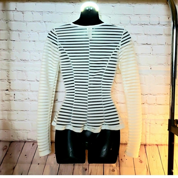 Striped Semi-Shear Jacket - Picture 2 of 4